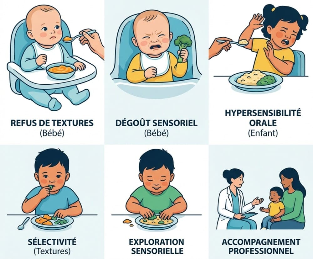 Trouble de l'oralité alimentaire, exemples de refus