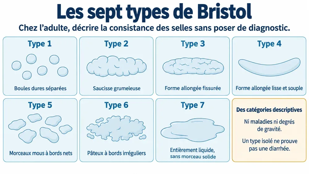 Selles anormales photo : échelle de Bristol